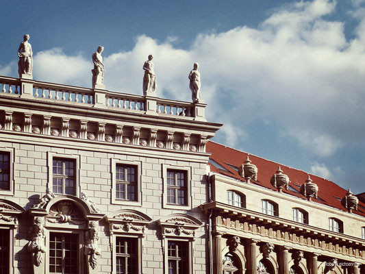 Italienische Palastfassaden am Alten Markt in Potsdam