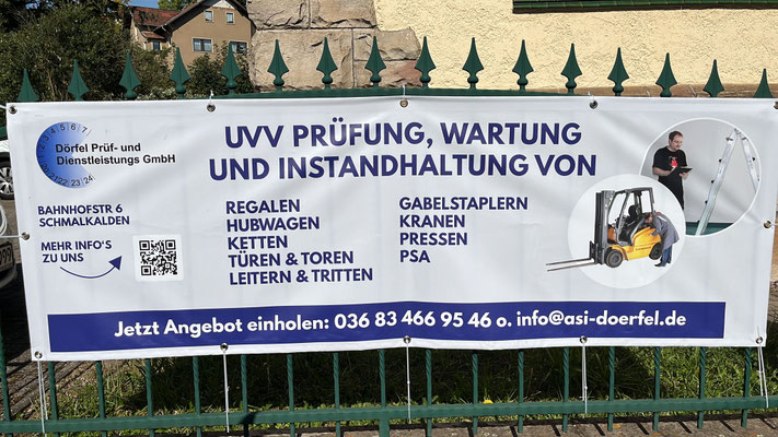 Banner UVV Prüfungen Dörfel Prüf- und Dienstleistungs GmbH