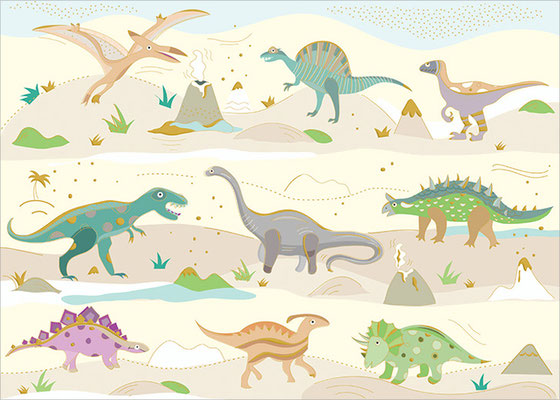 Dinosaurier Postkarte
