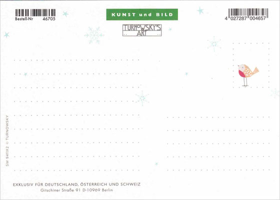 Frohe Weihnachten Postkarte Rückseite