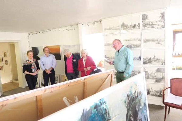 1 Kulturkreis Vellberg  Atelierbesuch bei Gerhard Frank, Crailsheim, 19. April 2015, "Abstrakt und Real"