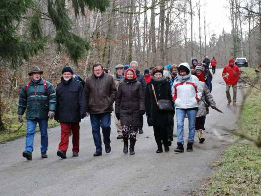  Kulturkreis Vellberg  Winterwanderung 2015  Einkehr Waldbuch