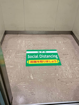 松戸市役所内エレベーター　フロアシート