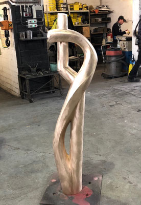 Stele II - 2019 - Bronze gebürstet - 158 (h) x 45 (b) x 20 (t) cm - Ansicht 1