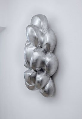 Wandobjekt 02/21 - 2021 - Aluminium gebürstet - h 64 x b 40 x t 20 cm - Ansicht 2
