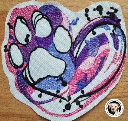 Farbklecks Pfotenherz [Datei_EmbroideryDesignsYar]
