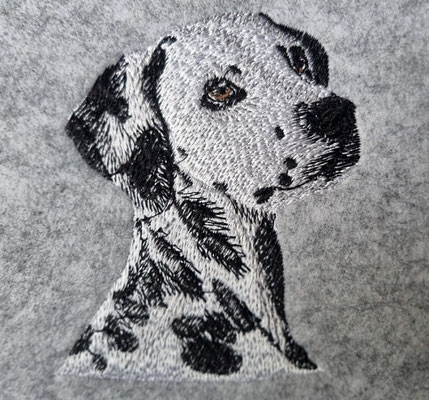 Dalmatian Head rechts [Datei WindBellEmbroidery] 