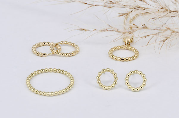 Schmuck aus Kugeldraht aus Gold