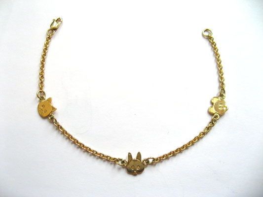 Armband aus Gold mit Emoticons