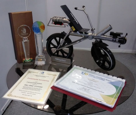 Prizes for TWOgether Bikes at the Innotech Expo 2018 in Taipei