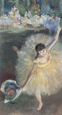 Edgar Degas- Ballerina con mazzo di fiori -1877