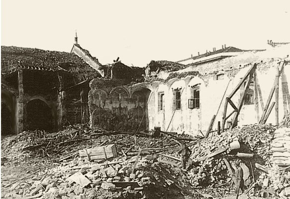 Bombardamento del 1943 -Refettorio di Chiesa di Santa Maria delle Grazie a Milano 