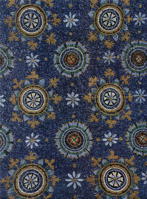 I mosaici con rosette della volta a botte