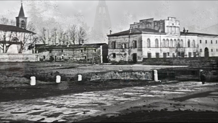 Villa Bassini - Foto d'epoca (Vista dal Piazzale del Fante)
