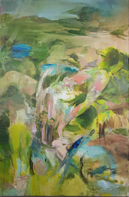 über Täler und Höhen · Acryl auf Leinwand · 80 x 120 cm · 2023