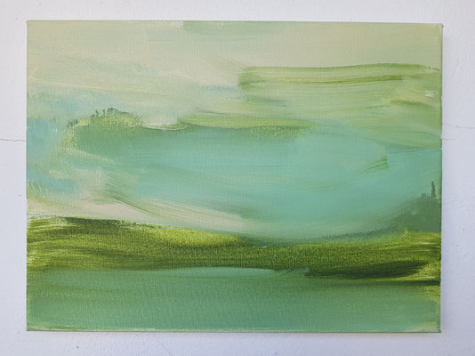 Wind, atmend / wind, breathing · Acryl auf Leinwand · 40 x 30 cm · 2023