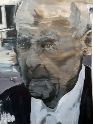 angesichts · Acryl auf Papier · 30 x 40 cm · 2017