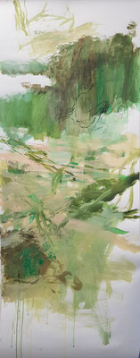 Grün wirklicher Grüne · 75 x 180 cm · Acryl auf Papier · 2024