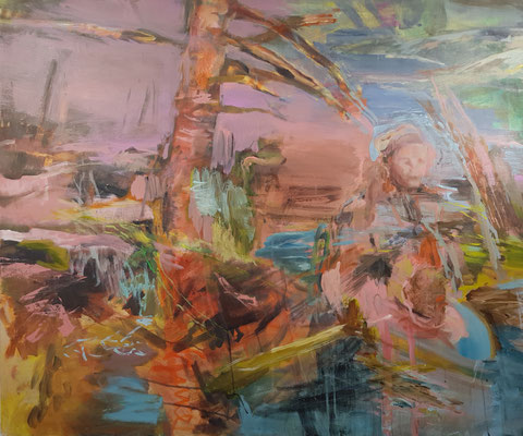 Anbrandung · Acryl auf Leinwand · 120 x 100 cm · 2023