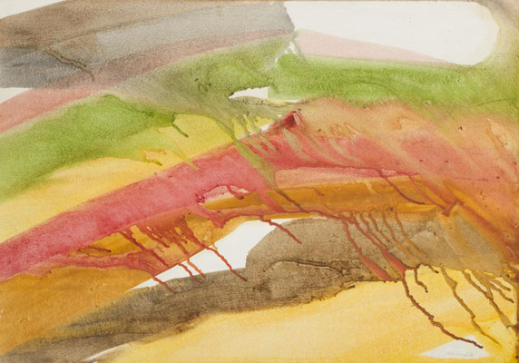 Gottfried Mairwöger, Arkadenhaus, 1976, Öl auf Papier, 62 x 88 cm - verfügbar