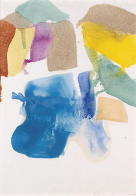 Gottfried Mairwöger, Baumgruppe I, 1976, Öl auf Papier, 88 x 62 cm - Privatsammlung