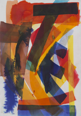 Gottfried Mairwöger, Ohne Titel, 1994, Aquarell auf Papier, 100 x 70 cm - Privatsammlung