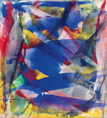Gottfried Mairwöger, The dividing line, Öl auf Leinen, 107,8 x 98,9 cm - Privatsammlung