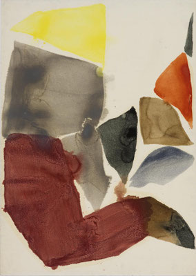 Gottfried Mairwöger, Ohne Titel, 1976, Öl auf Papier, 88 x 62 cm - Privatsammlung