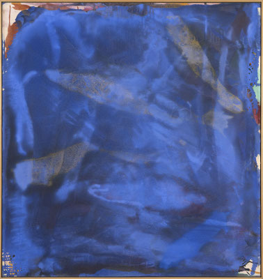 Gottfried Mairwöger, Blue Lines, Öl auf Leinen, 159 x 150 cm - verfügbar