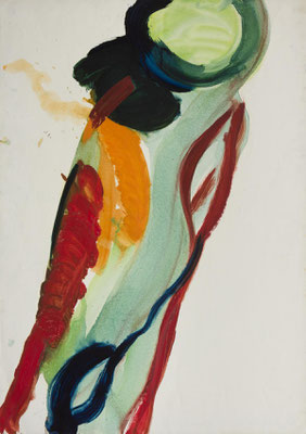 Gottfried Mairwöger, Ohne Titel (Glasfensterentwurf 1974, Kirche Enns), Öl auf Papier, 88 x 62 cm - verfügbar