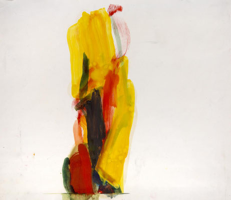 Gottfried Mairwöger, Ohne Titel (Glasfensterentwurf 1974, Kirche Enns), Öl auf Papier, 55 x 62 cm - verfügbar