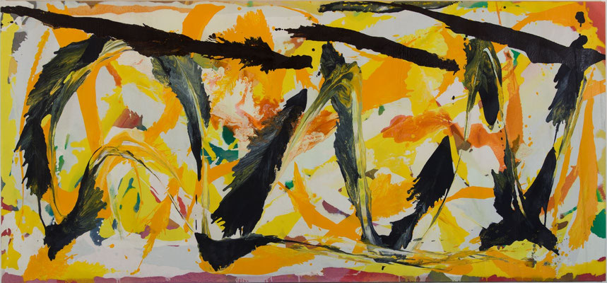Gottfried Mairwöger, Ohne Titel, Öl auf Leinen, 127 x 275 cm - verfügbar