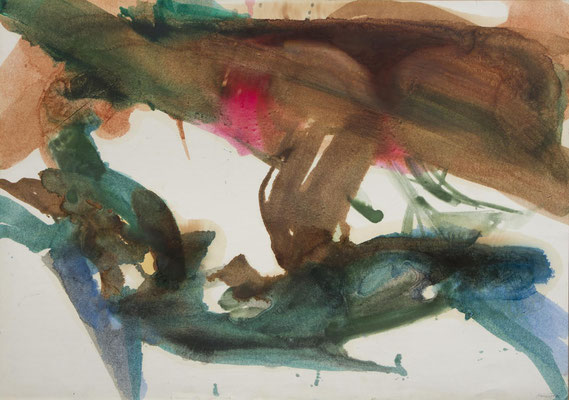 Gottfried Mairwöger, Distel IV, 1975, Öl auf Papier, 62 x 88 cm - verfügbar