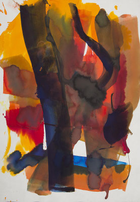 Gottfried Mairwöger, Ohne Titel, Aquarell auf Papier, 72,5 x 50 cm - Privatsammlung