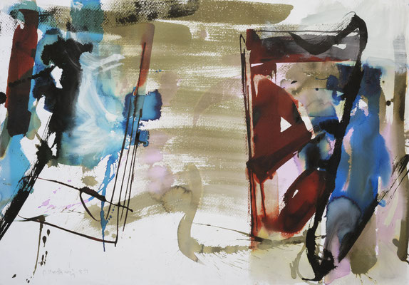 Gottfried Mairwöger, Ohne Titel, 1989, Aquarell auf Papier, 70 x 100 cm - verfügbar