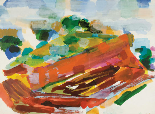 Gottfried Mairwöger, Ohne Titel, 1984, Öl auf Papier von Fabriano, ca. 55,8 x 75,5 cm - verfügbar