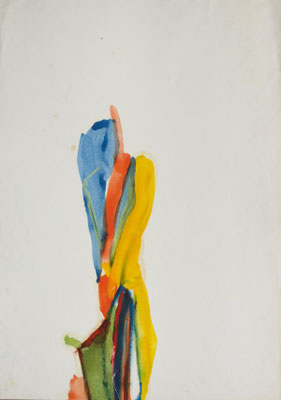 Gottfried Mairwöger, Ohne Titel (Glasfensterentwurf 1974, Kirche Enns), Öl auf Papier, 88 x 62 cm - verfügbar