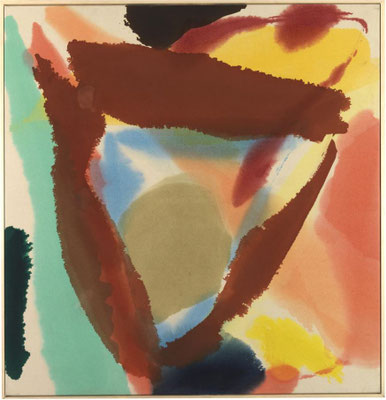 Gottfried Mairwöger, Indian Red, 1981, Öl auf Leinen, 170 x 160 cm, Museum Angerlehner, Thalheim bei Wels