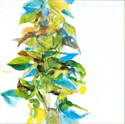 Gottfried Mairwöger, Hopfen, 1975, Öl auf Leinen, 135 x 135 cm - Sammlung Brauerei Schwechat AG