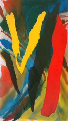 Gottfried Mairwöger, Tight Rope, 1983, Öl auf Leinwand, 228 x 129 cm - Privatsammlung