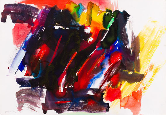 Gottfried Mairwöger, Ohne Titel, 1991, Aquarell auf Papier, 70 x 100 cm - Privatsammlung