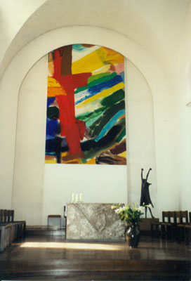 Gottfried Mairwöger, Altarbild der Grazer Stiegenkirche, 1984, Öl auf Leinen - Stiegenkirche, Graz