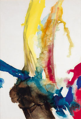 Gottfried Mairwöger, Baum Rechberg, 1975, Öl auf Papier, 88 x 62 cm - Privatsammlung