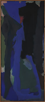 Gottfried Mairwöger, Ruhs (Bild für den Otto-Mauer-Preis 1982), 1982, Öl auf Leinen, 168 x 73 cm - Sammlung Rombold, OÖ LKG