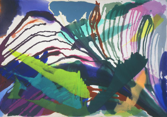 Gottfried Mairwöger, Media Luna, 1989, Öl auf Leinen, 200 x 300 cm - Privatsammlung Niederlande