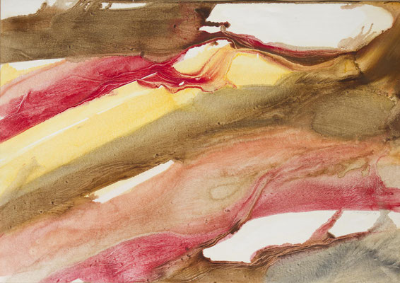 Gottfried  Mairwöger, Terrassen beim Arkadenhaus, 1976, Öl auf Papier, 62 x 88 cm - verfügbar