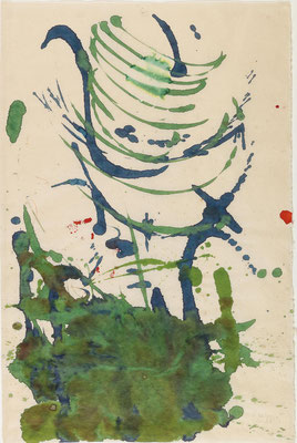Gottfried Mairwöger, Ohne Titel, 1988, Aquarell auf Japanpapier, 94 x 62 cm - Privatsammlung