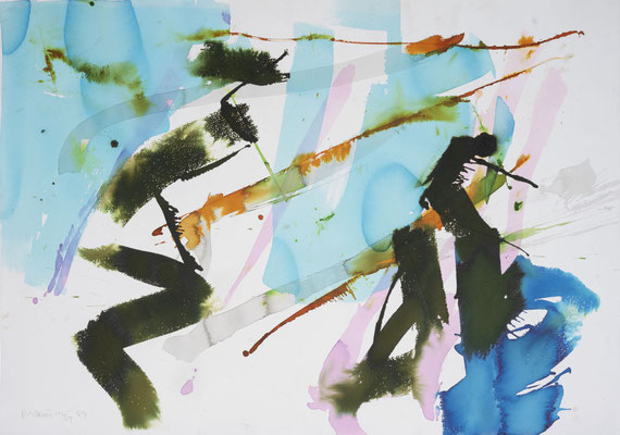 Gottfried Mairwöger, Ohne Titel, 1989, Aquarell auf Papier, 70 x 100 cm - verfügbar