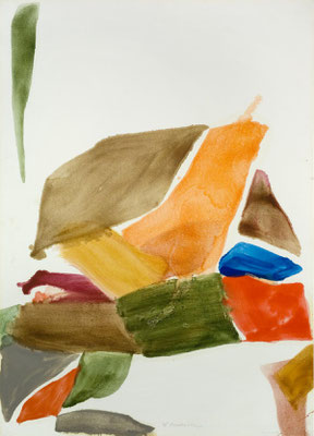 Gottfried Mairwöger, Waldstück, 1976, Öl auf Papier, 88 x 62 cm - Privatsammlung