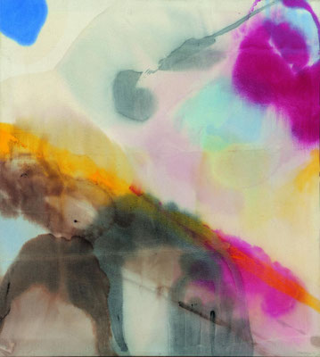 Gottfried Mairwöger, Ohne Titel III, 1975, Öl auf Leinen, 99 x 89 cm - Sammlung Investkredit, inzwischen Privatsammlung